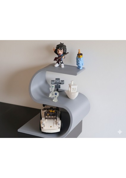 Modern Figür Sergileme Rafı | 3D Baskı Pla | 15X16 cm Koleksiyonluk Stand