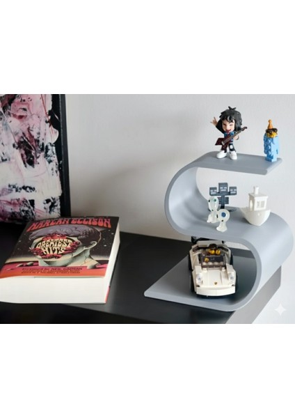 Modern Figür Sergileme Rafı | 3D Baskı Pla | 15X16 cm Koleksiyonluk Stand modelleri