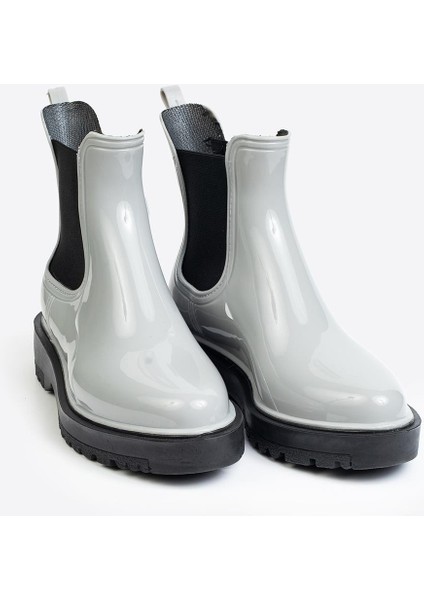 Kadın Parlak Chelsea Yağmur Botu –kalın Taban Bot fiyatları