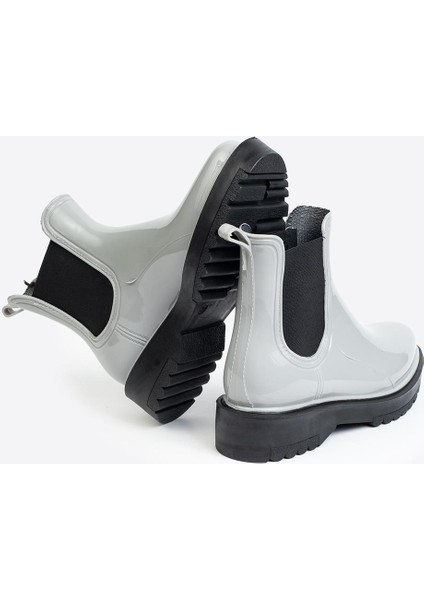 Kadın Parlak Chelsea Yağmur Botu –kalın Taban Bot fırsatları
