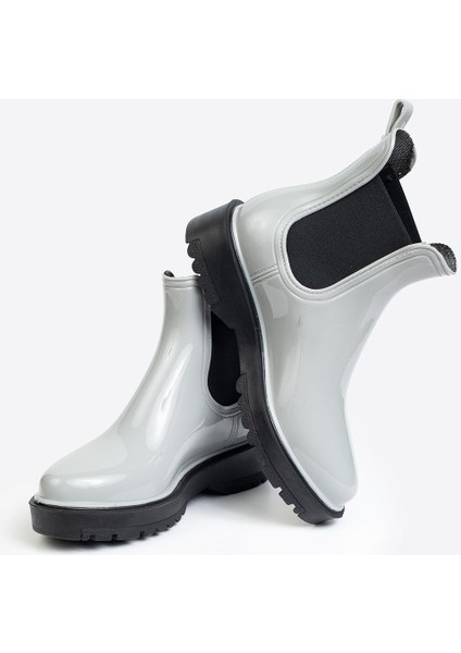 Kadın Parlak Chelsea Yağmur Botu –kalın Taban Bot indirimleri