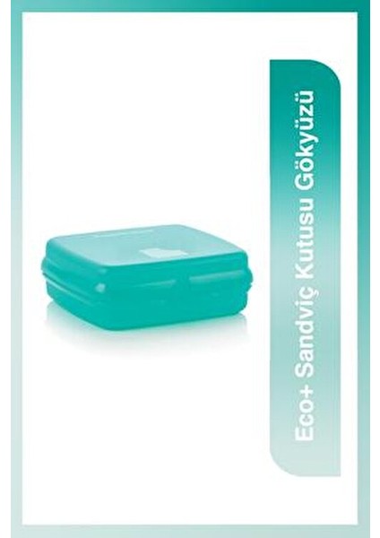 Sandviç Kutusu Gökyüzü Eco+ Taşıma İçin Uygun 13.8 x 13.2 x 5 cm Sızdırmaz