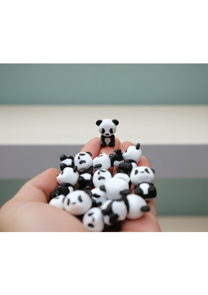 Panda Army - Sevimli 12'li 3D Baskı Panda Seti