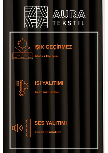 Siyah %100 Güneş Geçirmez Blackout, Karartma Güneşlik, Perde | Pilesiz Dikim, Tek Kanat fiyatları