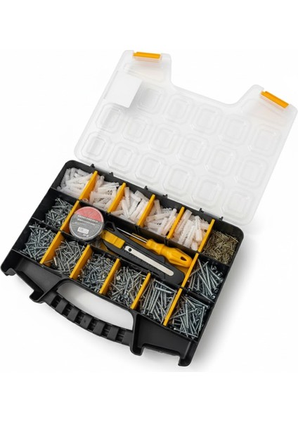 15 Bölmeli Vida Tornavida Maket Bıçağı Bant Seti modelleri