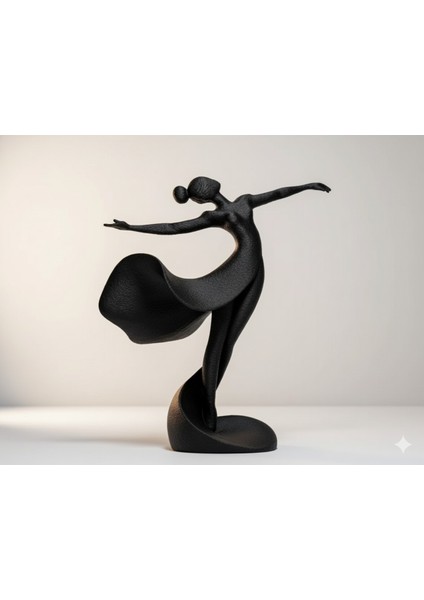 Zarafetin Dansı: 3D Baskı Balerin Figürü (14 Cm)