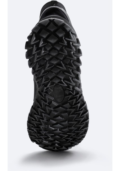 Erkek Siyah %100 Kauçuk Taban Su Itici Sneaker Ayakkabı A42y8011