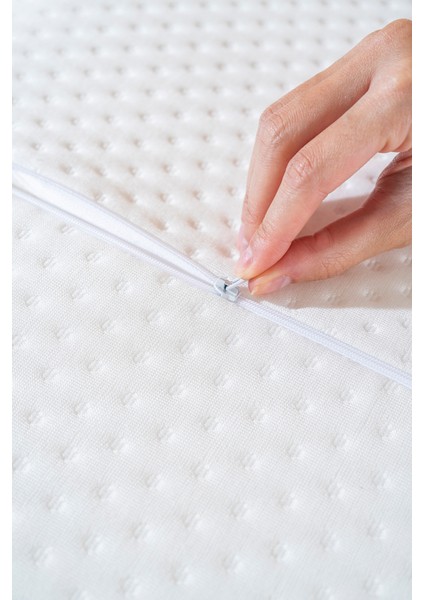 COMFY Visco Çift Boyun Destekli Ortopedik Visko Yastık - 60x40x12/10cm