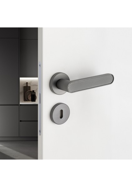 Mua Rozetli Kapı Kolu Füme Renk Oda Rozetli