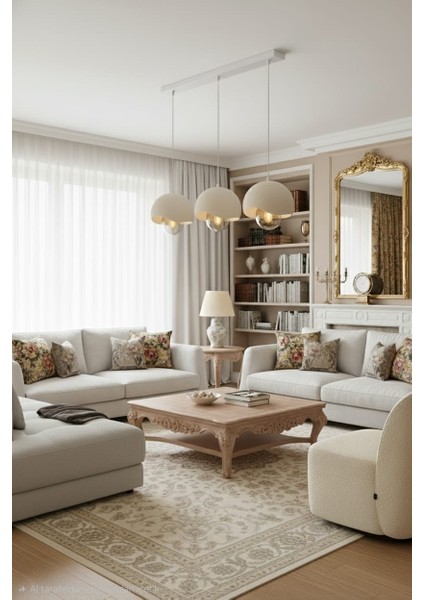 Beton Görünümlü Iskandinaw & Bohem Tarzı Uzun 3 Lü Şık Tasarı Sarkıt Avize (Ampul Hediyeli) fiyatları