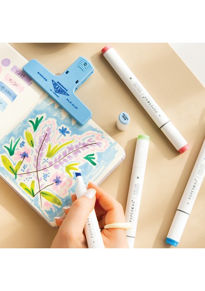 12’li Çift Uçlu Alkol Bazlı Marker Kalem Seti – Fine + Chisel fırsatları