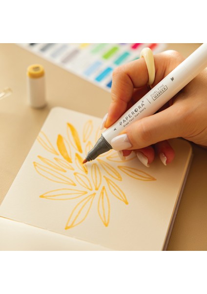 12’li Çift Uçlu Alkol Bazlı Marker Kalem Seti – Fine + Chisel indirimleri