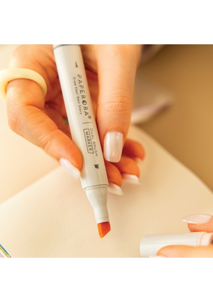 12’li Çift Uçlu Alkol Bazlı Marker Kalem Seti – Fine + Chisel