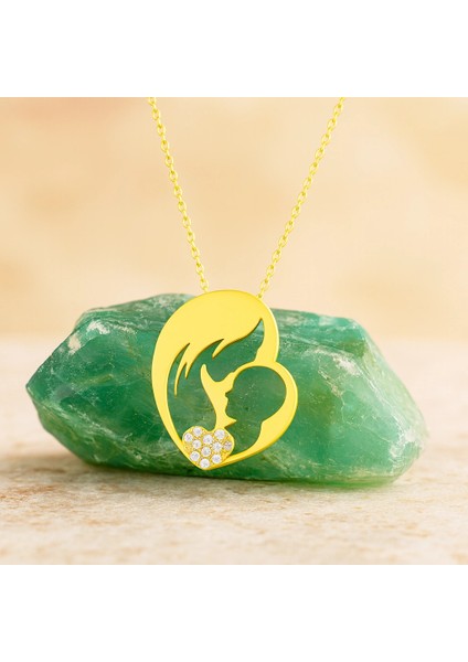 14K Altın Anne ve Bebek Kolye, Anne Takıları, Kadınlar Için Zarif Kolyeler, Çocuk Kolye fırsatları