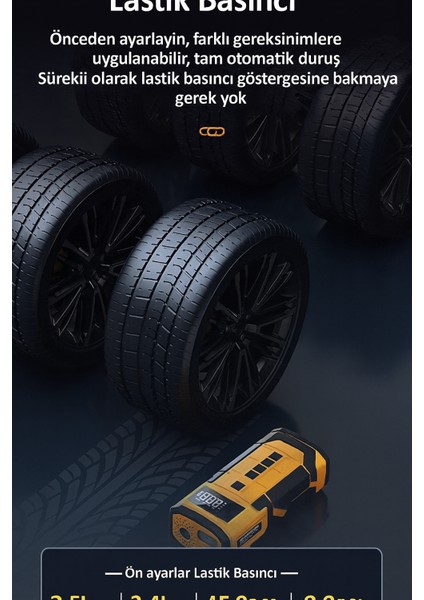 Çok Fonksiyonlu Taşınabilir Kompresör Akü Takviye Powerbank LED Fener 4’ü 1 Arada indirimleri