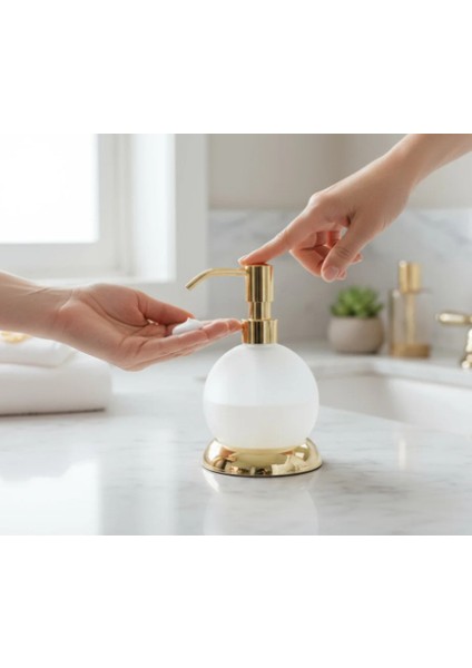 Gold Etejerli Sabunluk Banyo Sıvı Sabunluk Pirinç Materyal Gold Altın modelleri