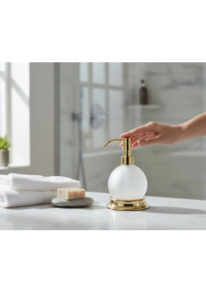 Gold Etejerli Sabunluk Banyo Sıvı Sabunluk Pirinç Materyal Gold Altın fırsatları