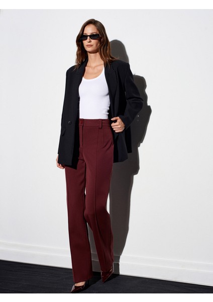 4888 Uzun Pantolon-Bordo modelleri