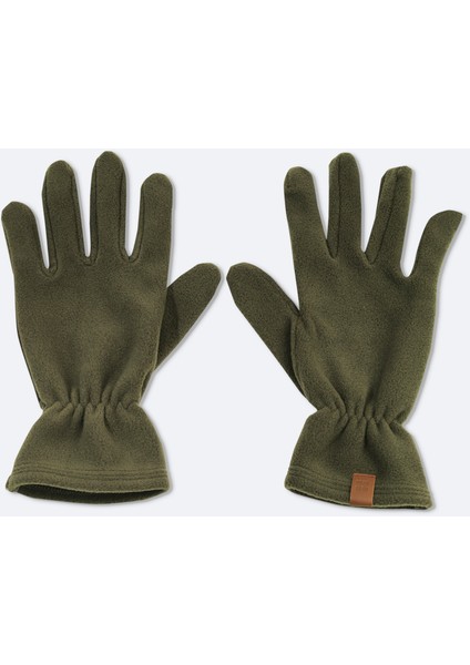 Erkek Haki Polar Basic Boyunluk Bere ve Eldiven Seti B009250