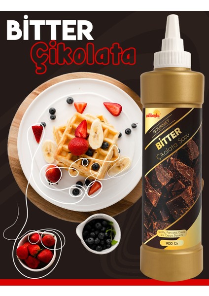 Bitter Çikolata Sos - Waffle & Krep & Pankek& Tatlı & Dondurma & Kruvasan Sos - 900 gr modelleri