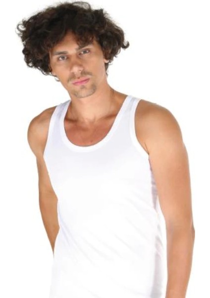 3'lü Set %100 Pamuk Erkek Atlet - Penye Süprem Beyaz Atlet 1011