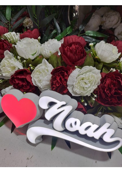 Corp Kişiye Özel Isimli Premium LED Lamba, Çift Renk Işıklı (Beyaz/kırmızı), Pleksi & Ahşap Dekoratif Masa Lambası fiyatları