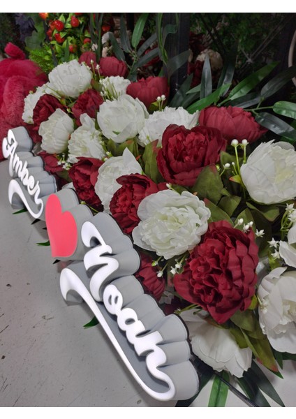 Corp Kişiye Özel Isimli Premium LED Lamba, Çift Renk Işıklı (Beyaz/kırmızı), Pleksi & Ahşap Dekoratif Masa Lambası modelleri