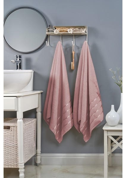 First Class Renkli Banyo Duş Havlusu %100 Pamuk | 560 Gr/m² | Vücut Plaj Otel Havlusu 70X140 cm