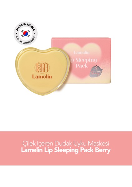 Çilek Içeren Dudak Uyku Maskesi Lamelin Lip Sleeping Pack Berry