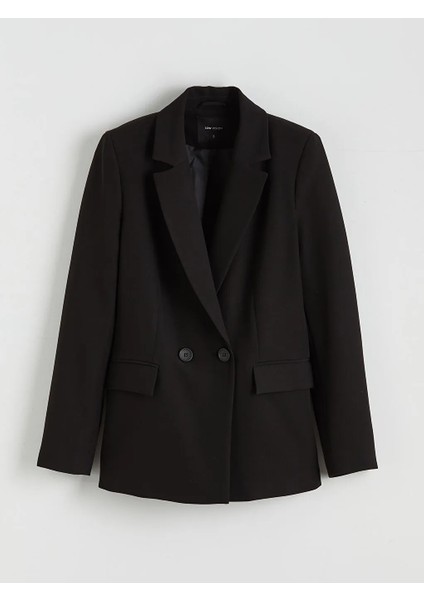 Lcw Vision Siyah Krep Kadın Blazer Ceket modelleri