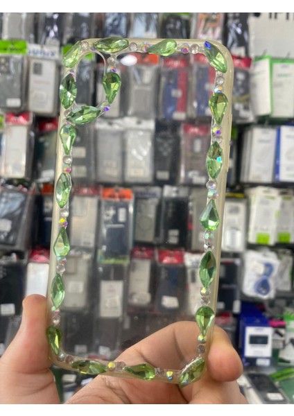 Iphone 7 Iphone 8 Uyumlu Yeşil Taşlı Kılıf