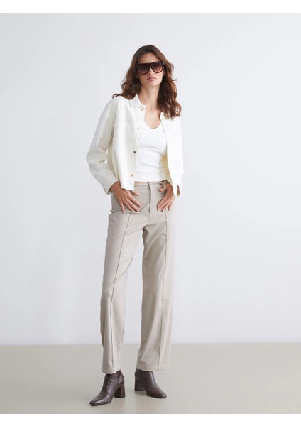Lcw Eco Ekru Kadın Süet Görünümlü Gömlek Ceket fiyatları