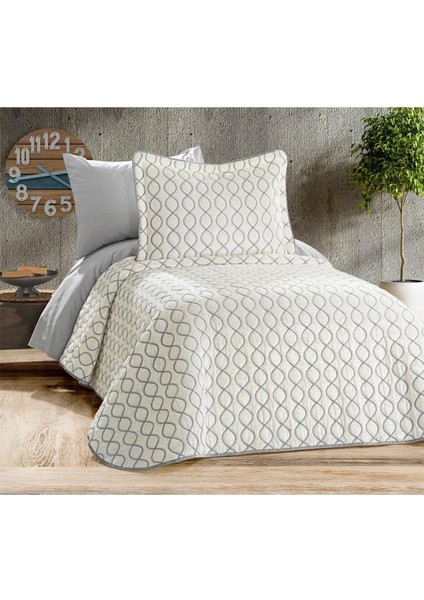 Brillance Tek Kişilik Yatak Örtüsü Krem Gri fiyatları