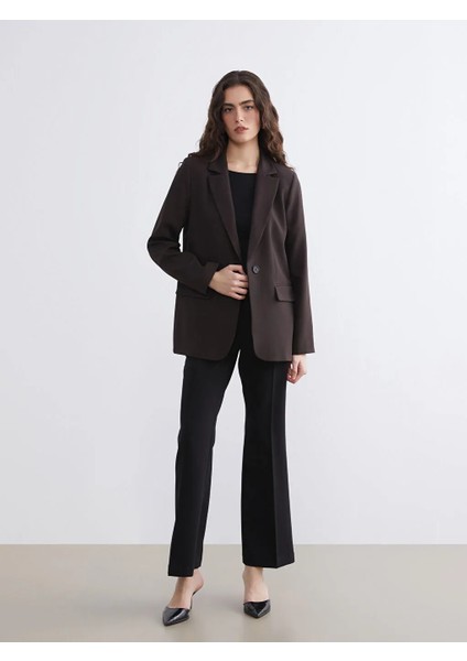 Lcw Vision Kahverengi Krep Kadın Blazer Ceket fiyatları