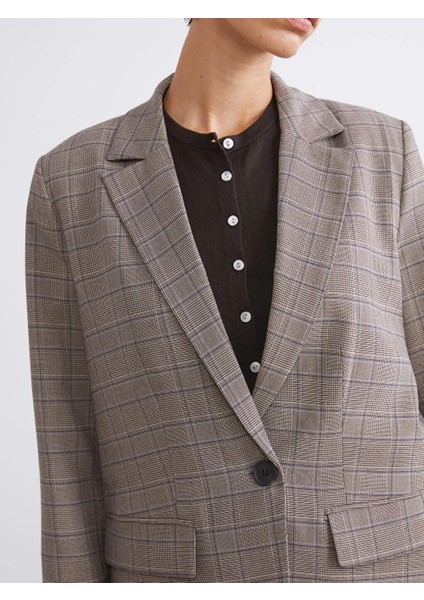 Lcw Vision Bej Ekose Kadın Blazer Ceket fırsatları