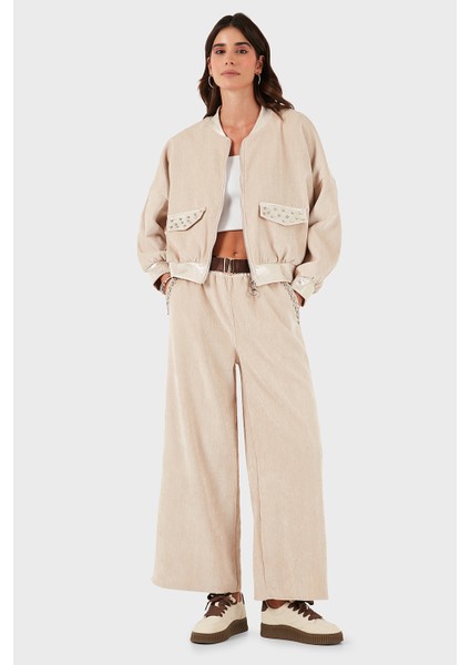 Via Dante Wide Leg Fit Normal Bel Cep Detaylı Pantolon Bayan Pantolon 69143990 fiyatları