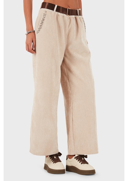 Via Dante Wide Leg Fit Normal Bel Cep Detaylı Pantolon Bayan Pantolon 69143990 fırsatları