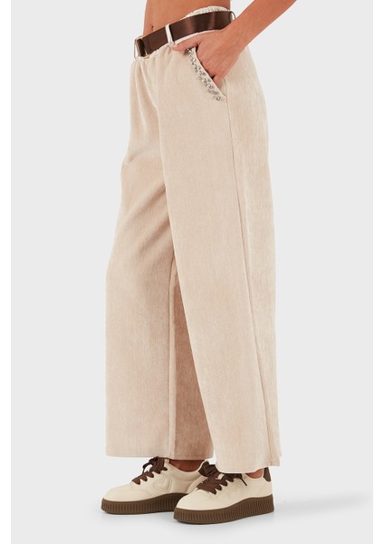 Via Dante Wide Leg Fit Normal Bel Cep Detaylı Pantolon Bayan Pantolon 69143990 indirimleri