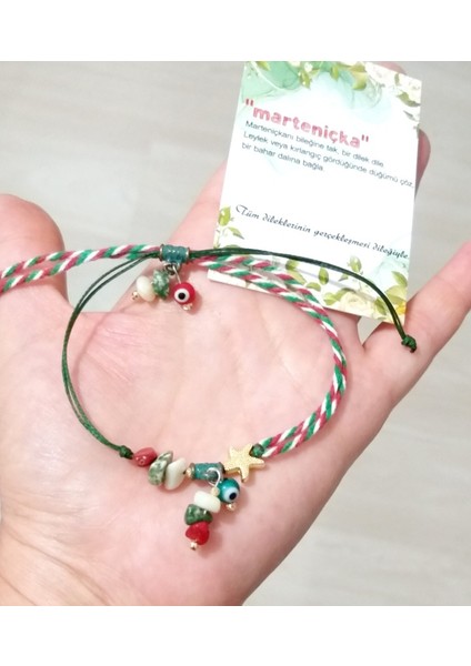 Mercan Sedef Jasper Doğaltaşlı Deniz Yıldızı Nazar Boncuklu Yılbaşı Marteniçka Bileklik fiyatları