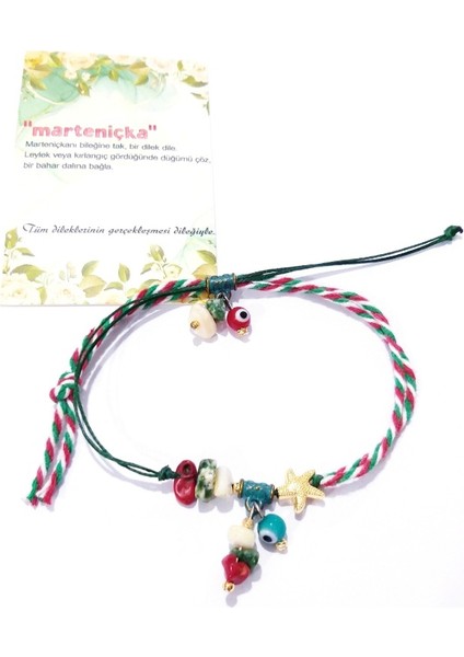 Mercan Sedef Jasper Doğaltaşlı Deniz Yıldızı Nazar Boncuklu Yılbaşı Marteniçka Bileklik modelleri