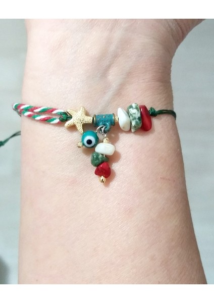 Mercan Sedef Jasper Doğaltaşlı Deniz Yıldızı Nazar Boncuklu Yılbaşı Marteniçka Bileklik indirimleri