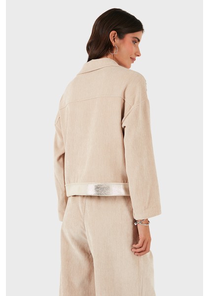 Via Dante Oversize Fit Gömlek Yaka Cep Detaylı Ceket Bayan Ceket 69143740 fırsatları