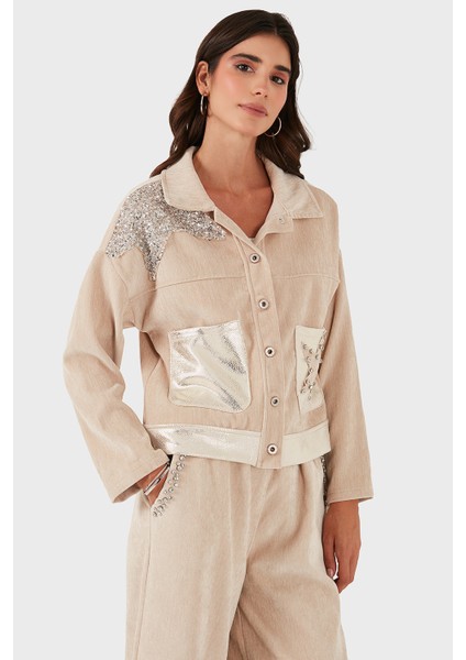 Via Dante Oversize Fit Gömlek Yaka Cep Detaylı Ceket Bayan Ceket 69143740 indirimleri