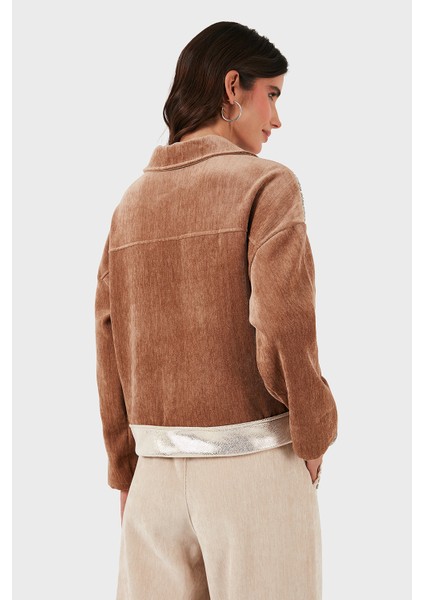 Via Dante Oversize Fit Gömlek Yaka Cep Detaylı Ceket Bayan Ceket 69143740 modelleri