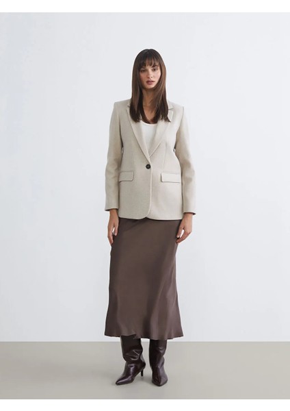 Lcw Vision Bej Kadın Kaşe Blazer Ceket fiyatları
