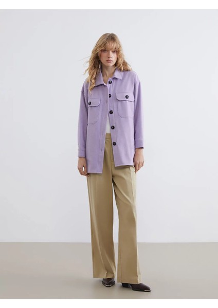 Lcw Vision Lila Oversize Kadın Oduncu Gömlek Ceket fiyatları