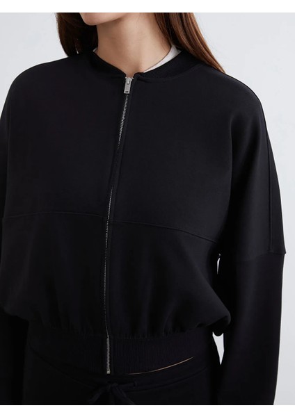 Lcw Vision Siyah Oversize Kadın Kolej Ceket modelleri