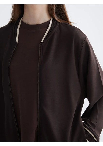 Lcwaıkıkı Basic Kahverengi Kadın Kolej Ceket modelleri