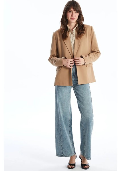 Lcw Vision Bej Düz Uzun Kollu Kadın Blazer Ceket fiyatları