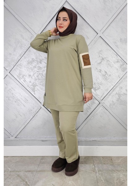 Kadın Kol Cep Detaylı Tesettür Takım